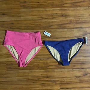 2 Ribbed Bikini Bottoms Bundle by Old Navy High Rise & Classic